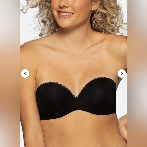 Lily of France Gel Touch Black Strapless Bra Women's Size 34B - Picture 1 of 8